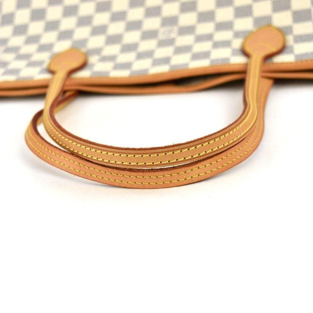 Tote Bag Damier Azur Neverfull MM Large Capacity Beige Ivory - Picture 7 of 14